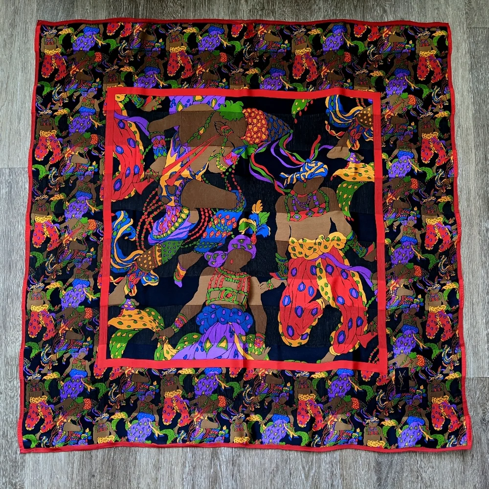 LIVE SHOW ITEM 💥 Yves Saint Laurent silk scarf - Picture 3 of 7